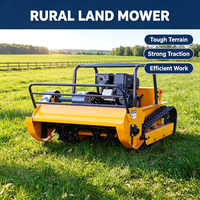 Mesin Pemotong Rumput Mini RC Tracked Crawler dengan Ketinggian Pemotongan yang Dapat Disesuaikan, Robot Pemotong Rumput untuk Kebun Villa dan Bukit