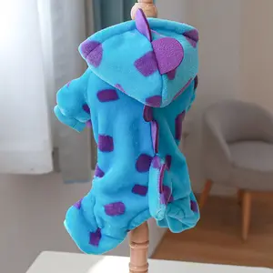 Hete Verkoop Pluche Warme Hond Kattenbloem Vierbenige Dinosaurus Veranderende Outfit