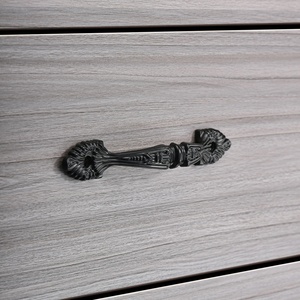 Tirador de cajón de aleación de zinc negro, estilo europeo tradicional antiguo, para muebles de cocina, dormitorio, tocador, sala de estar y villa. - Product Image 6