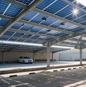Sistema di supporto <span class=keywords><strong>fotovoltaico</strong></span> per parcheggio casa e applicazione industriale in lega di energia solare in lega di Carport - Product Image 1