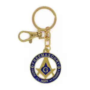 Manufacturer Souvenir porte cle Custom Design Free Mason Masonic chaveiro Metal mason jar masonic keychains