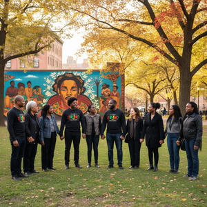 T-shirt a maniche lunghe I Am Black History, diritti civili, potenziamento delle minoranze nere - Product Image 1