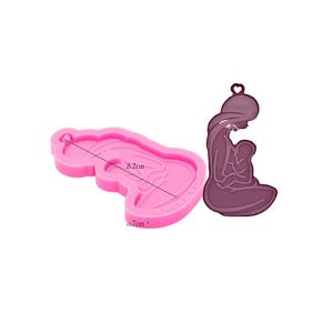 1 pezzo mamma con <span class=keywords><strong>la</strong></span> muffa resina epossidica creazione di portachiavi stampi, stampo in stato di gravidanza, cioccolato fatto da te caramelle gommose <span class=keywords><strong>torta</strong></span> di cottura forniture - Product Image 6