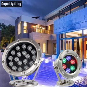 Luz Subacuática LED Gepu Lighting, 12 LED, Impermeable, RGB, Siete Colores, para Piscina, Fuente, Estanque - Product Image 1