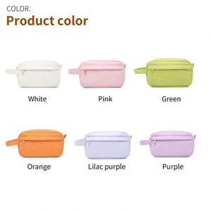 Bolsa de Cosméticos de Pana con Logotipo Personalizado, Gran Capacidad, Asa Suave, Moderna, para Viajes, Organizador de Maquillaje - Product Image 1