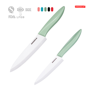 MIDDIA meilleur chef de cuisine Steak maison héros ensemble de couteaux 2 pièces couperet en céramique multifonctionnel ambidextre écologique avec poignée en PP - Product Image 1