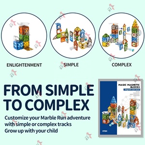 Tendence 2026 Circuit <span class=keywords><strong>de</strong></span> course éducatif STEM, jouets magnétiques à construire soi-même, <span class=keywords><strong>jeu</strong></span> <span class=keywords><strong>de</strong></span> piste à billes, briques lumineuses magnétiques pour enfants - Product Image 3