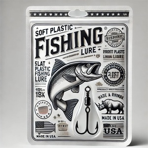 Bolsas de Embalaje de Plástico con Cierre Hermético y Orificio para Colgar, para Cebos de Pesca - Product Image 2