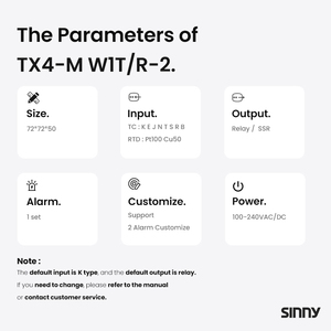 Termostato Sinny TX4 de Alta Precisão 48*96 K J Entrada Relé SSR Garante Controle Preciso e Responsivo Lógica Programável - Product Image 4