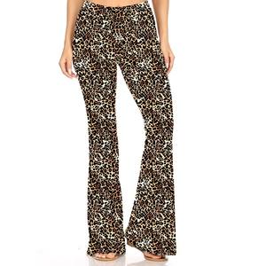 Venta de fábrica de cintura alta de talla grande para mujer con estampado Digital Bell Bottom Black Galaxy <span class=keywords><strong>Vintage</strong></span> Flare pantalones de pierna ancha Pantalones - Product Image 2
