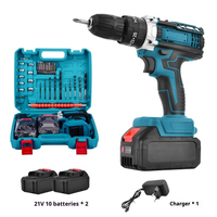 Perceuse à percussion sans fil 3-en-1 21V, mini-perceuse, marteau perforateur, tournevis électrique, batterie Li-ion, outils électriques domestiques DIY