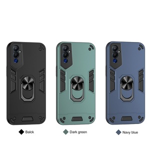 Soporte de coche de doble capa, soporte magnético, funda de armadura para <span class=keywords><strong>Tecno</strong></span> <span class=keywords><strong>Pova</strong></span> <span class=keywords><strong>4</strong></span> Pro / <span class=keywords><strong>4</strong></span> LG7N / <span class=keywords><strong>Pova</strong></span> 4G, protección de lente, TPU, PC, cubierta a prueba de golpes - Product Image 1