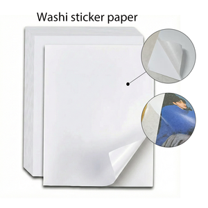 HH 012 A4 Inkjet Printable Washi Paper Self Adhesive Japanese White Sticker Paper Sheets