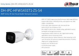 Cámara IP CCTV DE SEGURIDAD PoE Dahua 4MP para exteriores, lente motorizada con Zoom óptico 4X IR de 50m, en stock, bajo costo, para exteriores, en el mercado - Product Image 2