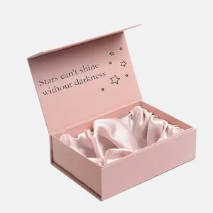 Custom Eco Friendly Luxury Mothers Day Fancy Magnetic Flip Top Gift Box Cosmetics Packaging with Silk Lining Satin Insert
