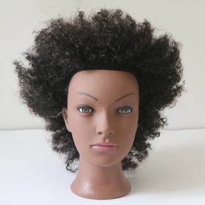 Tête de Mannequin <span class=keywords><strong>Afro</strong></span> en <span class=keywords><strong>Cheveux</strong></span> Humains 100% de 8 Pouces Tête de Poupée pour Entraînement <span class=keywords><strong>Afro</strong></span>-Américain Tête de Mannequin pour Pratique Styling Tressage - Product Image 2