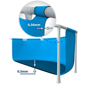 Ensemble <span class=keywords><strong>de</strong></span> piscine à cadre <span class=keywords><strong>rectangulaire</strong></span> 28271, piscine hors sol domestique grand étang à poissons 260x160x65 cm - Product Image 4