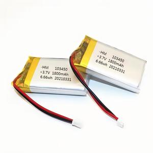 충전식 액체 배터리 3.7V 1800mAh10*34*50mm 모델 103450 HM 브랜드 300 사이클 소비자 전자 제품 및 장난감 - Product Image 3
