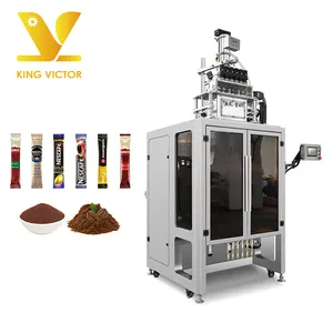 Multi Lane Coffee Powder Sachet Stick Filling Automatic Sugar 3 in 1 Composite Packaging Film Four-side Sealing Packing Machine