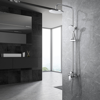 Salle de bain murale douche de pluie cascade moderne colonne dorée ensemble tour panneaux de douche en plastique ABS ensemble de robinets de douche