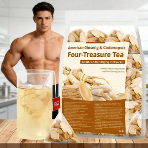 Té Herbal <span class=keywords><strong>de</strong></span> Cuatro Tesoros para Impulsar la Vitalidad - Mezcla Natural <span class=keywords><strong>de</strong></span> Ginseng - Apoyo Energético y al Sistema Inmunológico - Bebida Tónica Diaria - Product Image 1