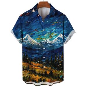 Nuova Camicia Hawaiana da Uomo 2024, Traspirante con Stampa Floreale e <span class=keywords><strong>Erba</strong></span> in 3D, Casual e Comoda - Product Image 4