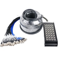 Boîtier de jonction mobile pour scène avec câble audio multicanal 32 voies en cuivre sans oxygène