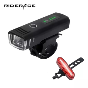 Ensemble de feux avant de vélo RIDERACE, induction intelligente, rechargeable par USB, feu arrière <span class=keywords><strong>LED</strong></span>, lampe torche, <span class=keywords><strong>phare</strong></span> de vélo pour <span class=keywords><strong>VTT</strong></span> - Product Image 1