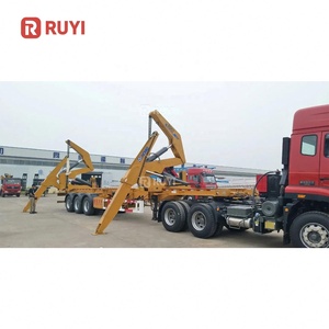 Semi-remorque à chargement latéral de conteneurs à 3 essieux, 20 pieds, 40 pieds, grue de levage, charge utile de 45 à 100 tonnes, semi-remorque à chargement latéral de conteneurs à <span class=keywords><strong>vendre</strong></span> - Product Image 4