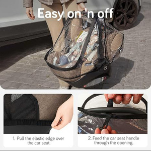 Funda impermeable transpirable para asiento de coche, accesorios de viaje para bebés, accesorios para cochecito de bebé, funda protectora contra la lluvia para asiento de coche. - Product Image 4