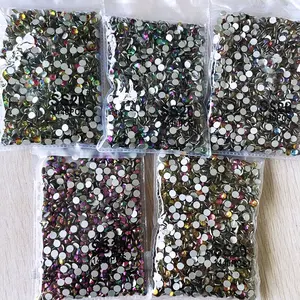 Yantuo Nail Flatback Stone SS20 Glass Flat Back Non Hot Fix Crystal Rhinestones Used For Decoration