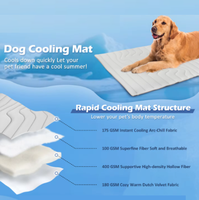 Tapis rafraîchissant pour chien à motif uni, coussinets de sommeil d'été avec rembourrage en polyester et fibres de polyester pour la protection contre la chaleur, vente en gros usine