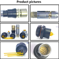 Conector circular de liberación rápida de terminal Push-Pull impermeable de Metal serie F de alta calidad para sistema de comunicación
