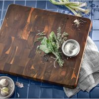 Planches à découper en bois d'acacia best-seller Planches à découper de cuisine en bois massif Grande planche à découper épaissie avec ventouse