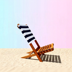 Silla de Playa Portátil de Madera de Pino Sólido, Diseño Moderno y Lujoso, Resistente al Agua, Ligera, para Uso en Exteriores, Parques y Villas - Product Image 1