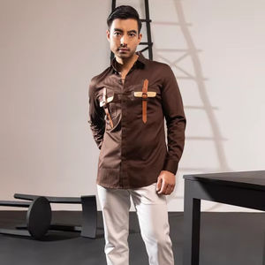 เสื้อเชิ้ตลำลองแบบซองคู่ผ้าฝ้าย100% ระบายอากาศบริการ OEM - Product Image 2