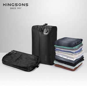 Kingsons Vacuum Compression Storage Bag Nylon Large Capacity Travel Clothing Organizer Rectangle Zipper Closure - Product Image 1