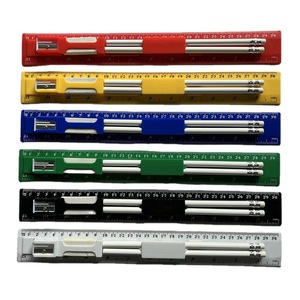 Set di Righelli Multifunzione 3 in <span class=keywords><strong>1</strong></span> da 30cm, Strumento di Misurazione di Precisione per Disegno Tecnico e Uso Quotidiano con Bordo Dritto e Angolo - Product Image 1