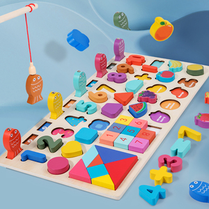 Juguetes Educativos Montessori de Madera, Juegos de Pesca Matemáticos, Camión de Bomberos, Tablero de Actividades para Niños Preescolares - Product Image 3