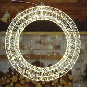 New Design 960L Warm White Copper <b>Wire</b> Metal Wreath Light for Christmas Holiday Party and Garden Decoration - Product Image 3