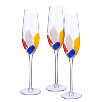 Verres à vin rouge fantaisie en cristal à longue tige de style américain avec logo personnalisé Samyo pour un cadeau de la Saint-Valentin