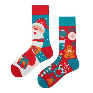 Unisex Bất Đối Xứng Hoa Kế-Đan Giữa Bê Chiều Dài Hàng Ngày Vớ Sáng Tạo Mát Mẻ Vui & Funky Vớ - Product Image 4