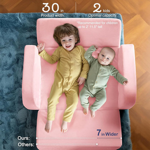 Children's Sofa Chair Foldable Sponge <b>Seat</b> For Kids Reading <b>Corner</b> Comfortable Stool Pink - Product Image 4