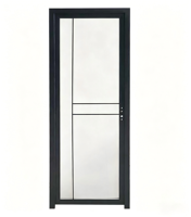 Styles personnalisables disponibles, portes de toilettes chinoises en aluminium imperméables pour l'intérieur, avec double vitrage givré trempé