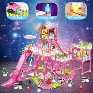 Vendita calda casa delle bambole per bambini per ragazze con auto da corsa pista di auto da corsa giocattolo casa delle bambole - Product Image 3