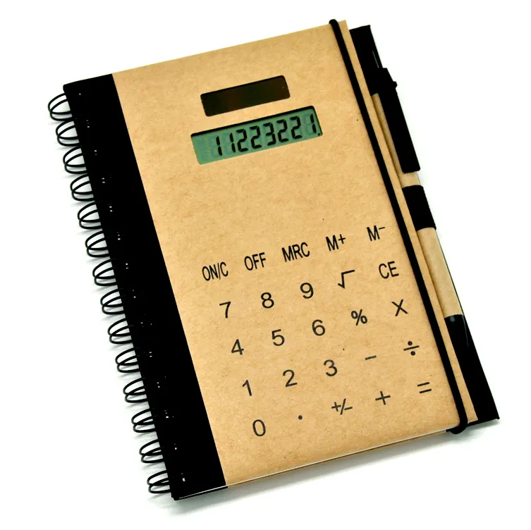 Cheap Business A5 Hardcover Perforated Notebook Diary Note Book With Calculator And Pen