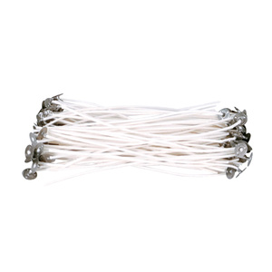 Vente en gros de mèches de bougies en coton de 15 cm, sans fumée, organiques, écologiques, mèches de bougies en coton tressé pour la fabrication de bougies - Product Image 1