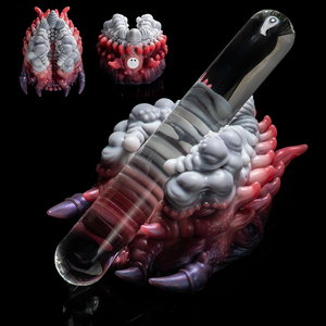 Open-Ended Vibrating Male <b>Masturbator</b> No Channel Monster Pocket Pussy ClamShell shaped Penis Stroker 3D Textured stimulation Toy - Product Image 1