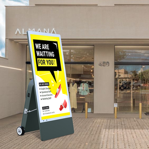 Pantallas Publicitarias Portátiles Impermeables para Exteriores de 43 y 55 Pulgadas, con Batería, Kiosco Móvil, Tótem, Pantalla LCD para Exteriores - Product Image 1