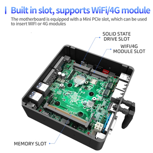 Routeur industriel mini PC de bureau intégré sans ventilateur 6 LAN 2 5G SFP J6412 N100 pour rail DIN, compatible Pfsense Opnsense, YKRGKJ002, double COM et Du - Product Image 1